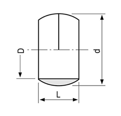 RB リング玉/ アソー黄銅 リングダマ(RB-1004 4(リングジョイントに使われるリング玉( 製品図面
