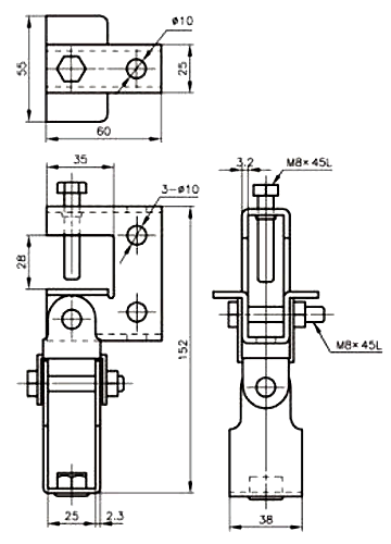 A10259 エイムF型(吊ボルト用) 製品図面
