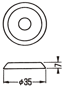 A10399 ステン化粧座金(ねじ足、羽子板用) 製品図面