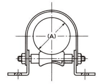 A10590 置式ローラー(熱伸縮配管用) 製品図面