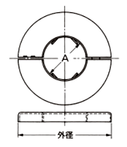 A10686 シーリングプレート(配管貫通部用化粧プレート) 製品図面
