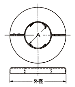 A10687 ステン シーリングプレート(配管貫通部用化粧プレート) 製品図面