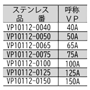 ステンレス ELフラット吊バンド (VP管用)(VP10112) (TPE)(AWJ品) 製品規格
