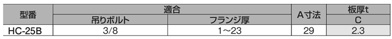 昭和コーポレーション 鉄 ビューティークランプ HC (形鋼用 吊りボルト支持金具W3/8用) 製品規格