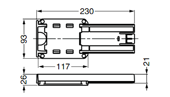 昇降装置 ハンドセットHS-2B、HS-6LED用ホルダーHS-DR 製品図面