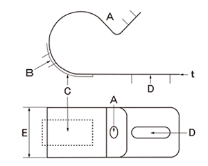 鉄 省力メタルVVR用サドル (SS/SS-G三価)(斉藤製作所) 製品図面