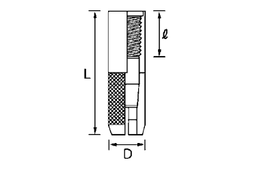 鉄 シーティーアンカーCTタイプ (メネジ内部コーン式) 製品図面