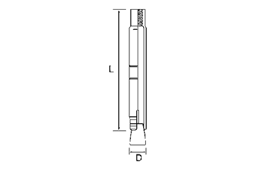 鉄 アジャストアンカー AGタイプ (メネジタイプ・本体打込式)(小箱時打込棒1本付) 製品図面