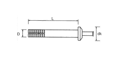 鉄 オールアンカー Tタイプ (芯棒打込式) 製品図面