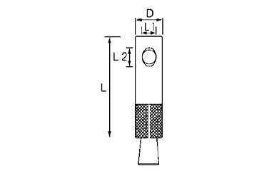 鉄 石引アンカー WAタイプ (ワイヤー取付け用穴付)(サンコーテクノ) 製品図面