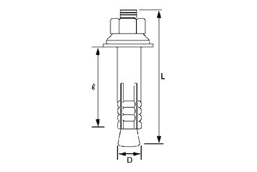 鉄 トルコンアンカー TCCタイプ (テーパーボルト式)(サンコーテクノ) 製品図面