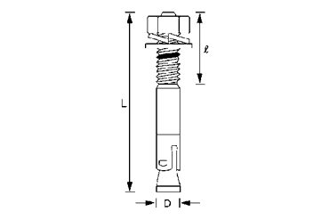 鉄 トルコンアンカー TCWタイプ(ウェッジ式)(サンコーテクノ) 製品図面