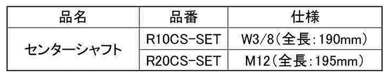 サンコーテクノ テクノテスター センターシャフト R10CS-SET 製品規格