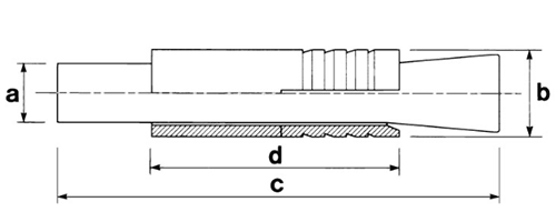 鉄 ホーク溶接用(ウエルド)アンカー(BW)(スリーブ打込み式)(KFC製) 製品図面