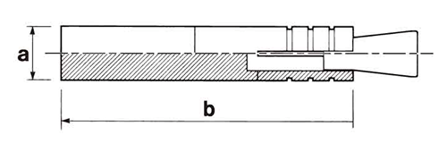 鉄 ホーク溶接用(ウエルド)アンカー(TSW)(本体打込み式)(KFC製) 製品図面