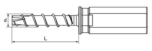 鉄 ヒルティ アンダーカット方式ねじ込み式金属系アンカー(高ナット付)(HUS3-I Flex SC) 製品図面