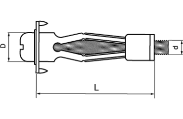 ロブテックス製 ボードアンカー(中空壁用メネジ) 製品図面