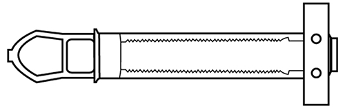 トグラー パワーアンカーロング (樹脂製)(裏板鉄製) 製品図面