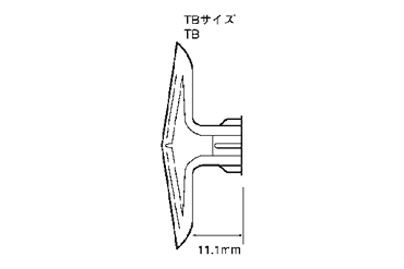 トグラーTB(100P)(適合板厚11～13)(樹脂製プラグ) 製品図面
