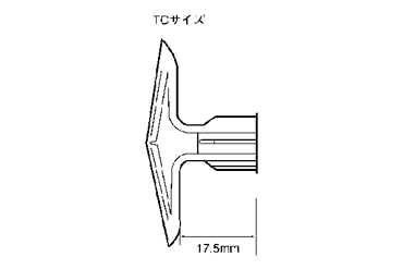 トグラーTC(100P)(適合板厚16～19)(樹脂製プラグ) 製品図面