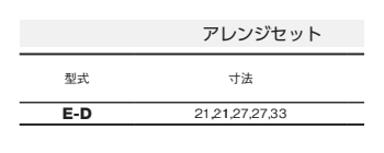 大見工業 E型ホールカッター アレンジセット (薄鉄板用)(E-D) 製品規格