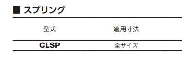 大見工業 六角軸CLホールカッター用スプリング (CLSP) 製品規格