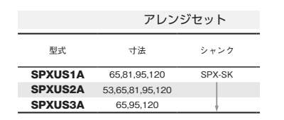 大見工業 SPXホールカッターアレンジセット(プラ排水ます用・ワンタッチ着脱式)(SPX-US-A) 製品規格