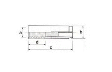 ステンレス ホークヘッドインアンカー (メネジ内部コーン式)(KFC製) 製品図面