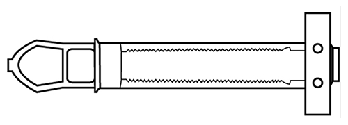 ステンレス トグラーパワーアンカーロング (樹脂製)(裏板ステン製) 製品図面