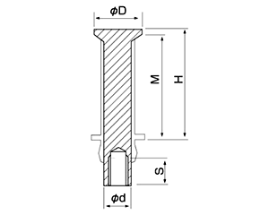 エヌパット デッキアンカーDA(デッキプレート用)(一般スラブ用)(各色) 製品図面