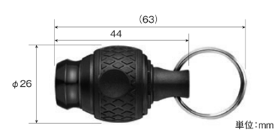ベッセル ボールクイックキャッチャー(QB-22)(ねじ締めビットホルダー)(5色) 製品図面
