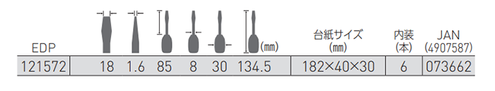 ベッセル (-)水栓ドライバー (5700WP) 製品規格