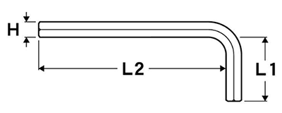 エイト L型六角スパナ 単品 (R-) 製品図面