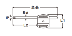 エイト TORXプラス六角レンチ(フラッグ型ハンドル付)(XF- IP) 製品図面