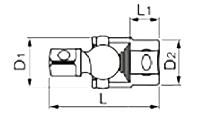 TONE ボールジョイント(BJ30)(差込口9.5mm) 製品図面