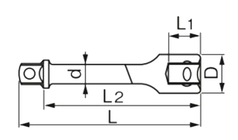 TONE エクステンションバー(EX40)(差込口12.7mm) 製品図面