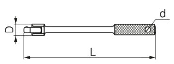 TONE スピンナハンドル(411)(差込口19mm) 製品図面