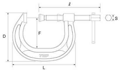トップ工業 C型シャコ万力 (CC) 製品図面