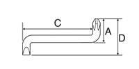 サンフラッグ (新亀製作所)(+)(-)オフセットドライバー(狭所用)(N0.7) 製品図面