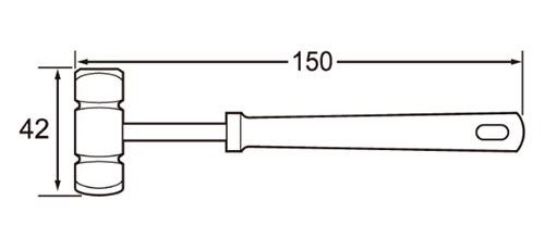 サンフラッグ (新亀製作所) 角ハンマー(NO.49) 製品図面