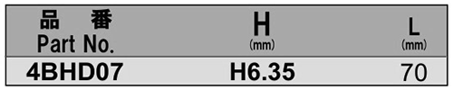 NAC(長堀工業) ビットエクステンションバー(ゴムホルダー付)(B-40/4BHD)(差込口 6.35mmx13) 製品規格