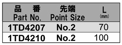 NAC(長堀工業) (+)段付きビット(B-10)(差込口 5mmx14x先端φ4) 製品規格