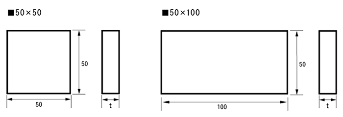 ステンレス 平板ライナー (幅50mm)(平板穴無し・すきま調整板) 製品図面