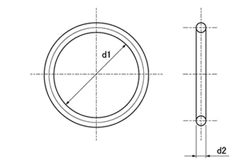 Oリング GS(固定用 円筒面) 1A-GS (武蔵オイルシール工業) 製品図面