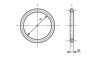 Oリング(EPDM70) P規格 (エア・ウォーター・マッハ品) 製品図面