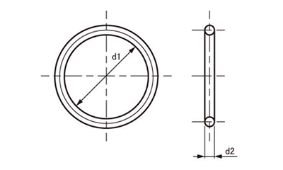 Oリング(EPDM70)(円筒面固定用・平面固定用) S(SO) 製品図面