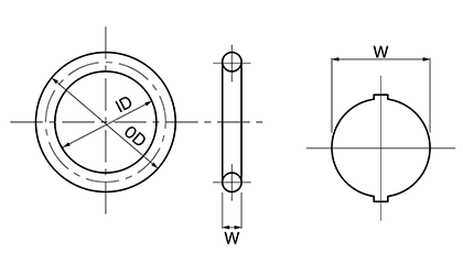 Oリング 1A-SS規格(NBR)(固定用) (エア・ウォーター・マッハ品) 製品図面