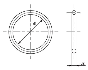 Oリング 4D-S (武蔵オイルシール工業) 製品図面