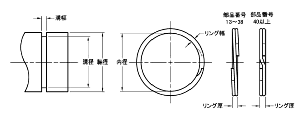 鉄 止め輪 スパイラルリテイニング (FRS-S)中荷重 (軸用)(松村鋼機) 製品図面