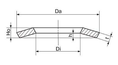鉄 皿ばねRT (IWT-RT)(磐田電工規格) 製品図面